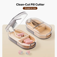 Load image into Gallery viewer, Daviky 2 PCS Pill Cutter Splitter with Removable Silicone Pad, Safe and Precise Cutting for Large, Small & Tiny Pills, Vitamins and Tablets, Stainless Steel Blade, Travel Size, BPA Free