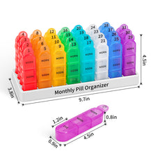 Load image into Gallery viewer, Daviky Monthly Pill Organizer 3 Times a Day, 30 Day Pill Organizer with Small Pill Box, One Month Medicine Organizer, 31 Day Pill Case Pill Container to Hold Vitamin, Supplement and Medication