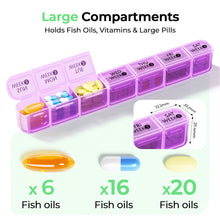 Load image into Gallery viewer, Daviky Monthly Pill Organizer 28 Day, 4 Week Pill Box with Removable Weekly Trays, Large BPA-Free Pill Organizer for Vitamins, Supplements and Medication, Travel Pill Case with Storage Box, White
