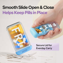 Load image into Gallery viewer, Daviky Pill Organizer 2 Times a Day, AM PM Pill Organizer 7 Day with 7 Removable Daily Cases, Weekly Pill Box with Large Print Labels, Easy Open Travel Pill Case for Vitamins and Medication, Rainbow