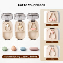 Load image into Gallery viewer, Daviky Pill Cutter Splitter with Removable Silicone Pad, Safe and Precise Cutting for Large, Small & Tiny Pills, Vitamins and Tablets, Stainless Steel Blade, Travel Size, BPA Free