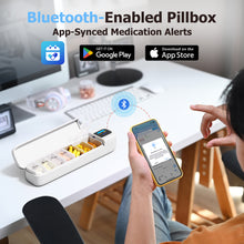 Load image into Gallery viewer, Daviky Automatic Pill Dispenser, Smart Pill Organizer with Alarm, Pill Box 7 Day with APP, Weekly Travel Pill Case, Portable Pill Reminder for Medicines, Supplements and Vitamins
