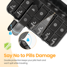 Load image into Gallery viewer, Daviky Weekly Pill Organizer 3X a Day, Large Pill Box 7 Day 3 Times a Day with Separate Light-Proof Container, Portable Travel Pill Case for Medication, Vitamins, Fish Oil and Supplements