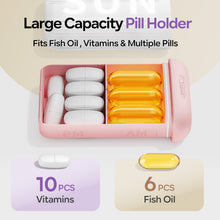 Load image into Gallery viewer, Daviky Pill Organizer 2 Times a Day, AM PM Pill Organizer 7 Day with 7 Removable Daily Cases, Weekly Pill Box with Large Print Labels, Easy Open Travel Pill Case for Vitamins and Medication, Rainbow