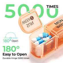 Load image into Gallery viewer, Daviky Monthly Pill Organizer 28 Day, 4 Week Pill Box with Removable Weekly Trays, Large BPA-Free Pill Organizer for Vitamins, Supplements and Medication, Travel Pill Case with Storage Box, White