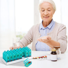 Load image into Gallery viewer, Daviky Monthly Pill Organizer 2 Times a Day, 30 Day Pill Box AM PM with Separate Container, One Month Medicine Case Twice a Day to Hold Vitamins, Supplements and Medication (Cyan)