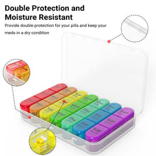 Load image into Gallery viewer, Daviky Pill Organizer 3 Times a Day, Weekly Pill Organizer 3 Times a Day, Pill Box 7 Day, Pill Cases Organizers 7 Day, Daily Pill Box Organizer, Medicine Organizer to Hold Vitamins and Medication (White)