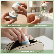Load image into Gallery viewer, Daviky Pill Cutter 1/4, Adjustable Pill Cutter Splitter for Small and Tiny Pills with Accurate Alignment, Dual Safety Blades, Tablet Cutter for Small or Large Pills, Vitamins, Medication, Easy to Use