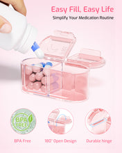 Load image into Gallery viewer, Daviky Weekly Pill Organizer 2 Times a Day, 7-Day AM PM Medicine Case, Travel-Friendly Pill Box for Fish Oils, Vitamins & Supplements