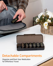 Load image into Gallery viewer, Daviky Weekly Pill Organizer 2 Times a Day, 7-Day AM PM Medicine Case, Travel-Friendly Pill Box for Fish Oils, Vitamins & Supplements