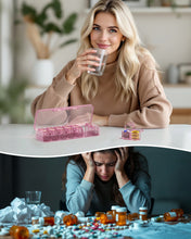 Load image into Gallery viewer, Daviky Weekly Pill Organizer 2 Times a Day, 7-Day AM PM Medicine Case, Travel-Friendly Pill Box for Fish Oils, Vitamins & Supplements