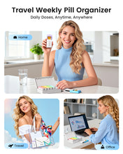 Load image into Gallery viewer, Daviky Weekly Pill Organizer 1 Time a Day, Travel Drawer-Style Pill Box for Daily Medication, 7-Day Pill Case, Compact &amp; Portable, Ideal for Vitamins, Fish Oils &amp; Supplements
