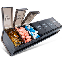 Load image into Gallery viewer, Daviky Extra Large Weekly Pill Organizer 2 Times a Day, XXL Pill Box 7 Day with AM PM Large Compartments, BPA-Free Daily Medicine Case, Jumbo Pill Holder for Fish Oils, Vitamins &amp; Supplements
