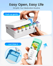 Load image into Gallery viewer, Daviky Weekly Pill Organizer 1 Time a Day, Travel Drawer-Style Pill Box for Daily Medication, 7-Day Pill Case, Compact &amp; Portable, Ideal for Vitamins, Fish Oils &amp; Supplements
