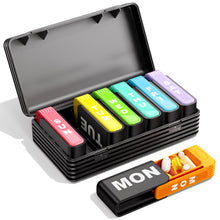 Load image into Gallery viewer, Daviky Weekly Pill Organizer 1 Time a Day, Travel Drawer-Style Pill Box for Daily Medication, 7-Day Pill Case, Compact &amp; Portable, Ideal for Vitamins, Fish Oils &amp; Supplements
