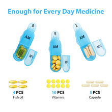 Load image into Gallery viewer, Daviky Monthly Pill Organizer 2 Times a Day, 30 Day Pill Box AM PM with Separate Container, One Month Medicine Case Twice a Day to Hold Vitamins, Supplements and Medication (Blue)
