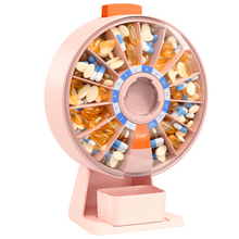 Load image into Gallery viewer, Daviky Pill Dispenser Daily, Large Pill Organizer with Wall-Mounted or Standing Use, 14 Days Pill Container, Push Button Design, Weekly Pill Box for Vitamin, Medicine,Supplement, Fish Oil(Gray)
