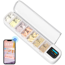 Load image into Gallery viewer, Daviky Automatic Pill Dispenser, Smart Pill Organizer with Alarm, Pill Box 7 Day with APP, Weekly Travel Pill Case, Portable Pill Reminder for Medicines, Supplements and Vitamins
