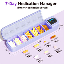 Load image into Gallery viewer, Daviky Automatic Pill Dispenser, Smart Pill Organizer with Alarm, Pill Box 7 Day with APP, Weekly Travel Pill Case, Portable Pill Reminder for Medicines, Supplements and Vitamins
