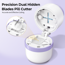 Load image into Gallery viewer, Daviky Pill Cutter 1/4, Adjustable Pill Cutter Splitter for Small and Tiny Pills with Accurate Alignment, Dual Safety Blades, Tablet Cutter for Small or Large Pills, Vitamins, Medication

