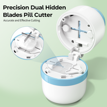 Load image into Gallery viewer, Daviky Pill Cutter 1/4, Adjustable Pill Cutter Splitter for Small and Tiny Pills with Accurate Alignment, Dual Safety Blades, Tablet Cutter for Small or Large Pills, Vitamins, Medication, Easy to Use
