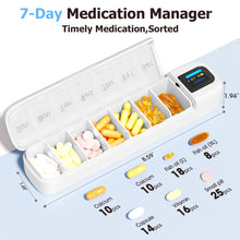 Load image into Gallery viewer, Daviky Automatic Pill Dispenser, Smart Pill Organizer with Alarm, Pill Box 7 Day with APP, Weekly Travel Pill Case, Portable Pill Reminder for Medicines, Supplements and Vitamins
