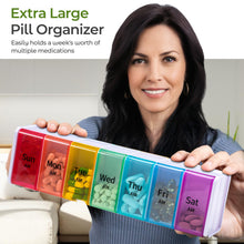 Load image into Gallery viewer, Daviky Extra Large Weekly Pill Organizer 2 Times a Day, XXL Pill Box 7 Day with AM PM Large Compartments, BPA-Free Daily Medicine Case, Jumbo Pill Holder for Fish Oils, Vitamins &amp; Supplements
