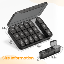 Load image into Gallery viewer, Daviky Weekly Pill Organizer 3X a Day, Large Pill Box 7 Day 3 Times a Day with Separate Light-Proof Container, Portable Travel Pill Case for Medication, Vitamins, Fish Oil and Supplements
