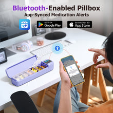 Load image into Gallery viewer, Daviky Automatic Pill Dispenser, Smart Pill Organizer with Alarm, Pill Box 7 Day with APP, Weekly Travel Pill Case, Portable Pill Reminder for Medicines, Supplements and Vitamins
