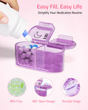 Load image into Gallery viewer, Daviky Weekly Pill Organizer 2 Times a Day, 7-Day AM PM Medicine Case, Travel-Friendly Pill Box for Fish Oils, Vitamins &amp; Supplements
