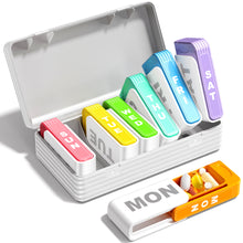 Load image into Gallery viewer, Daviky Weekly Pill Organizer 1 Time a Day, Travel Drawer-Style Pill Box for Daily Medication, 7-Day Pill Case, Compact &amp; Portable, Ideal for Vitamins, Fish Oils &amp; Supplements
