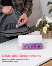 Load image into Gallery viewer, Daviky Weekly Pill Organizer 2 Times a Day, 7-Day AM PM Medicine Case, Travel-Friendly Pill Box for Fish Oils, Vitamins &amp; Supplements
