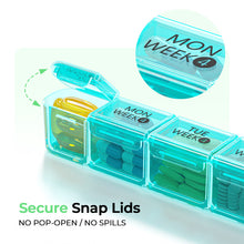 Load image into Gallery viewer, Daviky Monthly Pill Organizer 28 Day, 4 Week Pill Box with Removable Weekly Trays, Large BPA-Free Pill Organizer for Vitamins, Supplements and Medication, Travel Pill Case with Storage Box, White
