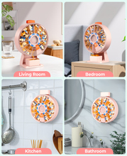 Load image into Gallery viewer, Daviky Pill Dispenser Daily, Large Pill Organizer with Wall-Mounted or Standing Use, 14 Days Pill Container, Push Button Design, Weekly Pill Box for Vitamin, Medicine,Supplement, Fish Oil(Gray)
