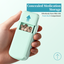 Load image into Gallery viewer, Daviky Pill Cutter Splitter for Small &amp; Tiny Pills, Dual Safety Blades, Adjustable Centering Slot, Precise 1/2 1/3 1/4 Tablet Cutter, Built-in Storage, Portable &amp; Senior-Friendly
