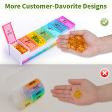 Load image into Gallery viewer, Daviky Extra Large Weekly Pill Organizer 2 Times a Day, XXL Pill Box 7 Day with AM PM Large Compartments, BPA-Free Daily Medicine Case, Jumbo Pill Holder for Fish Oils, Vitamins &amp; Supplements
