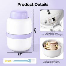 Load image into Gallery viewer, Daviky Pill Cutter 1/4, Adjustable Pill Cutter Splitter for Small and Tiny Pills with Accurate Alignment, Dual Safety Blades, Tablet Cutter for Small or Large Pills, Vitamins, Medication
