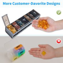 Load image into Gallery viewer, Daviky Extra Large Weekly Pill Organizer 2 Times a Day, XXL Pill Box 7 Day with AM PM Large Compartments, BPA-Free Daily Medicine Case, Jumbo Pill Holder for Fish Oils, Vitamins &amp; Supplements
