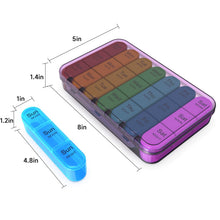 Load image into Gallery viewer, Daviky Weekly Pill Organizer 3 Times a Day, Travel Pill Organizer 3X a Day, Pill Box 7 Day, Daily Pill Box Organizer, Pill Cases Organizers 7 Day, Medicine Organizer to Hold Vitamins and Medication
