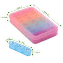 Load image into Gallery viewer, Daviky Pill Organizer 3 Times a Day, Pill Organizer Weekly, Pill Box 7 Day, Daviky Daily Pill Box Organizer, Pill Cases Organizers 7 Day, Medicine Organizer to Hold Vitamins and Medication
