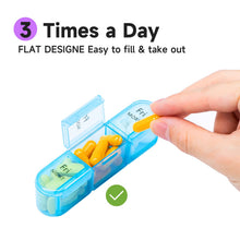 Load image into Gallery viewer, Daviky Weekly Pill Organizer 3 Times a Day, Travel Pill Organizer 3X a Day, Pill Box 7 Day, Daily Pill Box Organizer, Pill Cases Organizers 7 Day, Medicine Organizer to Hold Vitamins and Medication
