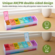 Load image into Gallery viewer, Daviky Extra Large Weekly Pill Organizer 2 Times a Day, XXL Pill Box 7 Day with AM PM Large Compartments, BPA-Free Daily Medicine Case, Jumbo Pill Holder for Fish Oils, Vitamins &amp; Supplements
