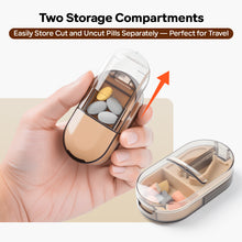 Load image into Gallery viewer, Daviky Pill Cutter Splitter with Removable Silicone Pad, Safe and Precise Cutting for Large, Small &amp; Tiny Pills, Vitamins and Tablets, Stainless Steel Blade, Travel Size, BPA Free
