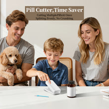 Load image into Gallery viewer, Daviky Pill Cutter Splitter for Small &amp; Tiny Pills, Dual Safety Blades, Adjustable Centering Slot, Precise 1/2 1/3 1/4 Tablet Cutter, Built-in Storage, Portable &amp; Senior-Friendly
