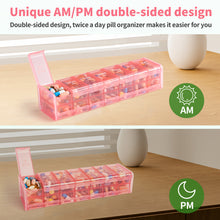 Load image into Gallery viewer, Daviky Extra Large Weekly Pill Organizer 2 Times a Day, XXL Pill Box 7 Day with AM PM Large Compartments, BPA-Free Daily Medicine Case, Jumbo Pill Holder for Fish Oils, Vitamins &amp; Supplements
