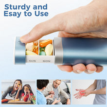 Load image into Gallery viewer, Pill Organizer 7 Day, Daviky Pill Box, Daily Travel Pill Case, Weekly Cute Pill Holder to Hold Medicines, Vitamins, Pills, Supplements (Blue)
