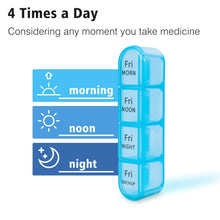 Load image into Gallery viewer, Daviky Pill Organizer 4 Times a Day - Pill Box 7 Day, Large Weekly Medicine Pill Organizer for Travel with Removable Individual Containers, Pill Case to Hold Daily Vitamins, Supplements and Medication
