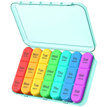 Load image into Gallery viewer, Pill Organizer 3 Times a Day, Weekly Pill Organizer 3x a Day, Pill Box 7 Day, Daily Pill Box Organizer, Travel Container Pill Cases Organizers 7 Day, Medicine Organizer to Hold Vitamins and Medication
