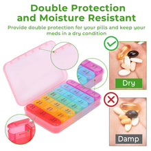 Load image into Gallery viewer, Daviky Pill Organizer 3 Times a Day, Pill Organizer Weekly, Pill Box 7 Day, Daviky Daily Pill Box Organizer, Pill Cases Organizers 7 Day, Medicine Organizer to Hold Vitamins and Medication
