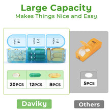 Load image into Gallery viewer, Daviky Pill Organizer 3 Times a Day, Pill Organizer Weekly, Pill Box 7 Day, Daviky Daily Pill Box Organizer, Pill Cases Organizers 7 Day, Medicine Organizer to Hold Vitamins and Medication
